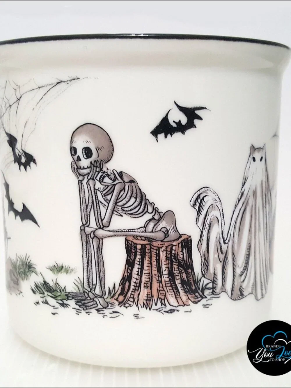 Pottery Barn Midnight Manor Mug 16 OZ NEW Stoneware Halloween